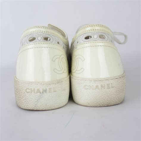 chanel cut out sneakers|chanel leather sneakers.